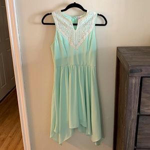 Mint green spring dress